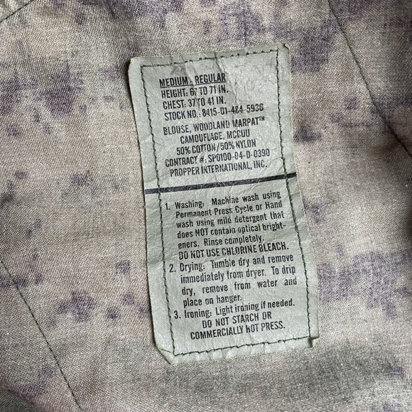 Military Shirt Sz M USMC Marine Combat Blouse Woodland Marpat Digital Camo MCCUU - Picture 10 of 15